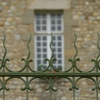 Spiky fence in front of Mairie de Paimpont