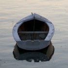 Deserted rowboat