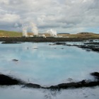 Blue Lagoon and geothermal power plant Svartsengi
