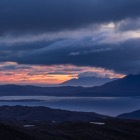 Eigg, Mull and Skye from Bealach na Ba Viewpoint